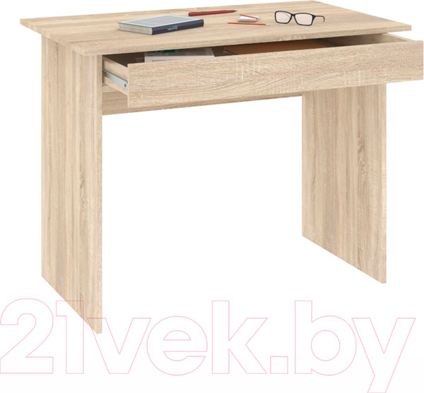 Изображение товара Письменный стол Кортекс-мебель Эльф 100-1ш (дуб сонома)