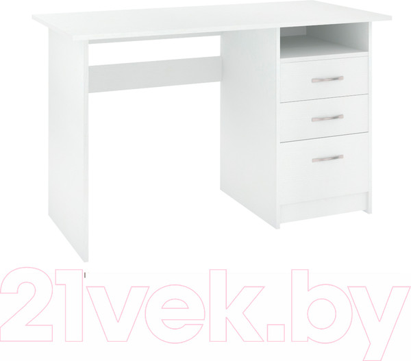 Изображение товара Письменный стол Кортекс-мебель Эльф 120-3ш (белый)