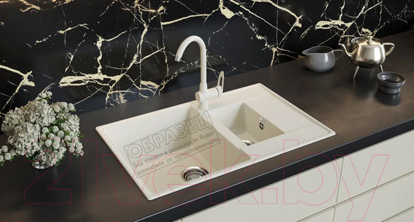 Изображение товара Мойка кухонная Ulgran Quartz Prima 780 1.5 K-07 (уголь)