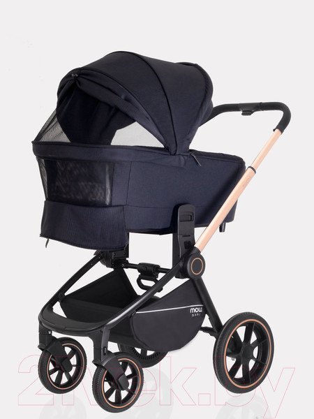 Изображение товара Детская универсальная коляска MOWbaby Zoom PU 3 в 1 / RA087 (Gold Black)