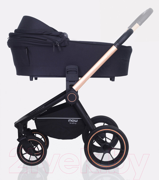 Изображение товара Детская универсальная коляска MOWbaby Zoom PU 3 в 1 / RA087 (Gold Black)