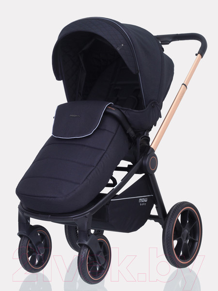 Изображение товара Детская универсальная коляска MOWbaby Zoom PU 3 в 1 / RA087 (Gold Black)