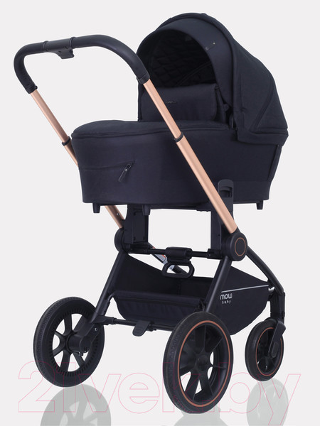 Изображение товара Детская универсальная коляска MOWbaby Zoom PU 3 в 1 / RA087 (Gold Black)
