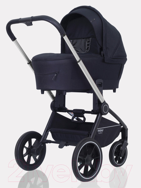 Изображение товара Детская универсальная коляска MOWbaby Zoom PU 3 в 1 / RA087 (Silver Black)