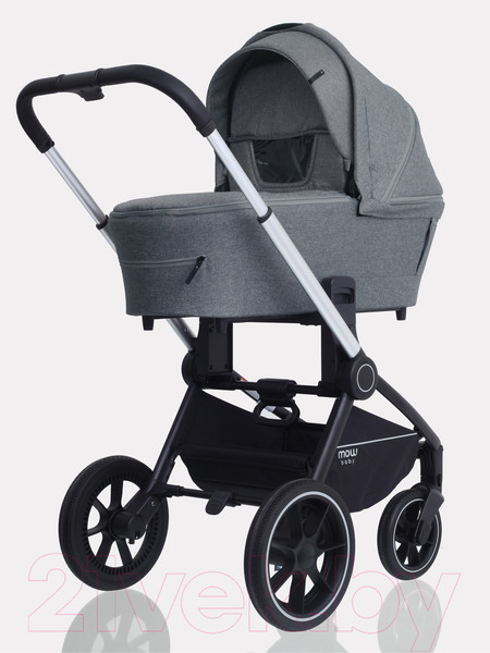 Изображение товара Детская универсальная коляска MOWbaby Zoom PU 3 в 1 / RA087 (Silver Grey)