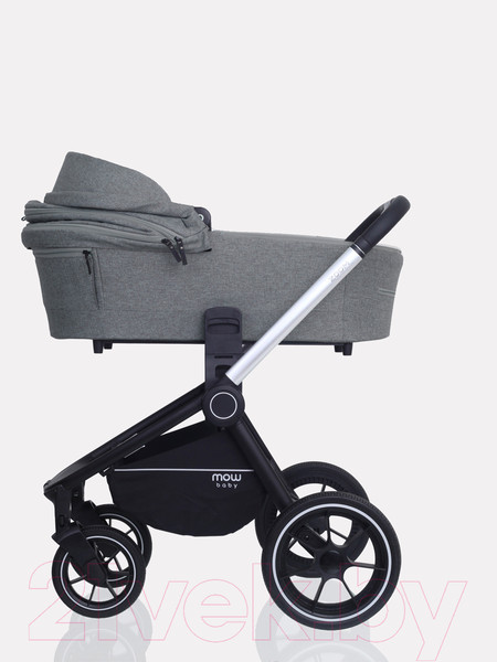 Изображение товара Детская универсальная коляска MOWbaby Zoom PU 3 в 1 / RA087 (Silver Grey)
