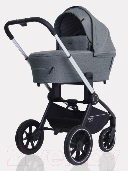 Изображение товара Детская универсальная коляска MOWbaby Zoom PU 3 в 1 / RA087 (Silver Grey)