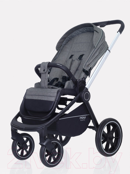 Изображение товара Детская универсальная коляска MOWbaby Zoom PU 3 в 1 / RA087 (Silver Grey)