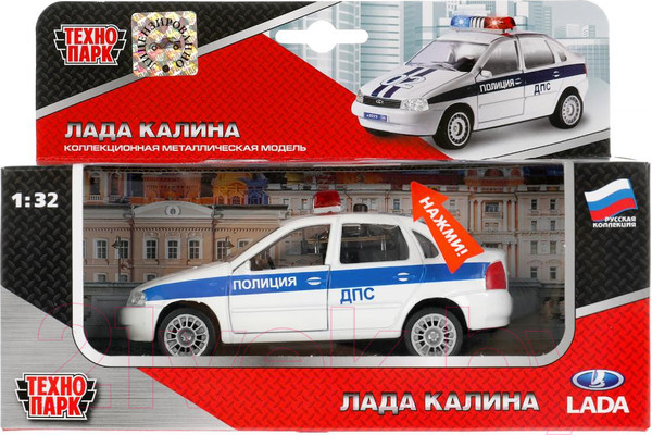 Изображение товара Масштабная модель автомобиля Технопарк Лада-калина ДПС / CT1049WB-P (48)