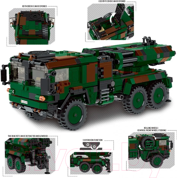 Изображение товара Конструктор XingBao Немецкая самоходная РСЗО LARS-2 / XB-06048