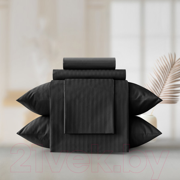 Изображение товара Пододеяльник Verossa Stripe 200x220 01 / 70005 (Black)