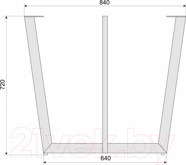 Изображение товара Подстолье Дабер тип 9 / П9.2 (металл черный)