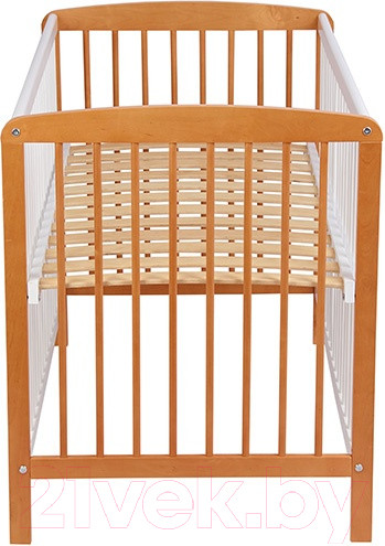 Изображение товара Детская кроватка Polini Kids Simple 101 / 0003022-11 (белый/бук)