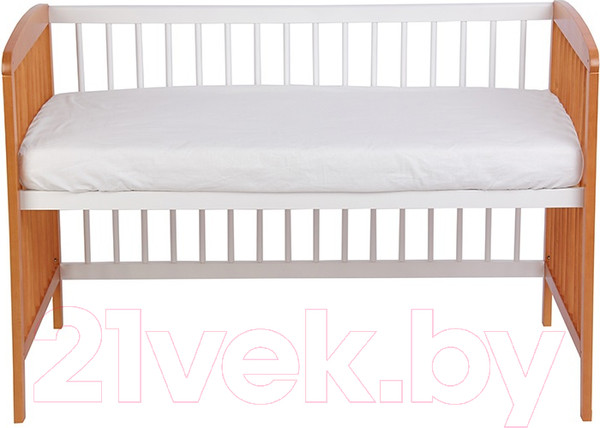 Изображение товара Детская кроватка Polini Kids Simple 101 / 0003022-11 (белый/бук)