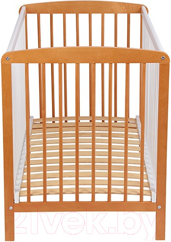 Изображение товара Детская кроватка Polini Kids Simple 101 / 0003022-11 (белый/бук)