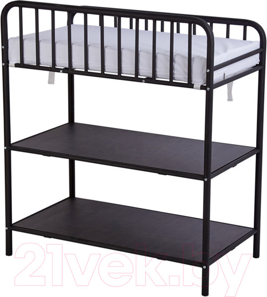 Изображение товара Столик пеленальный Polini Kids Vintagе 1180 / 0001651.23 (черный матовый/морское дерево)