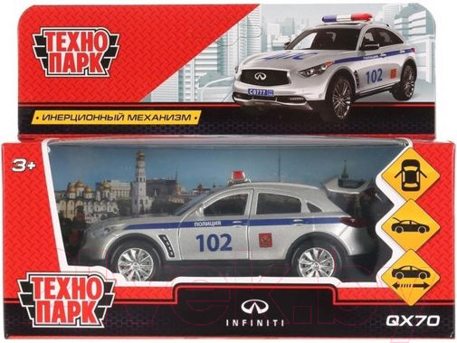 Изображение товара Автомобиль игрушечный Технопарк Infinity QX30. Полиция / QX70-P-SL