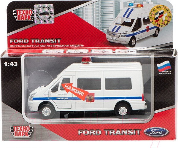 Изображение товара Автомобиль игрушечный Технопарк Ford Transit. Полиция / SB-13-02-2