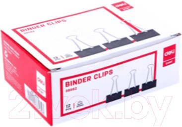 Изображение товара Зажим для бумаги Deli 38562 (12шт, черный)