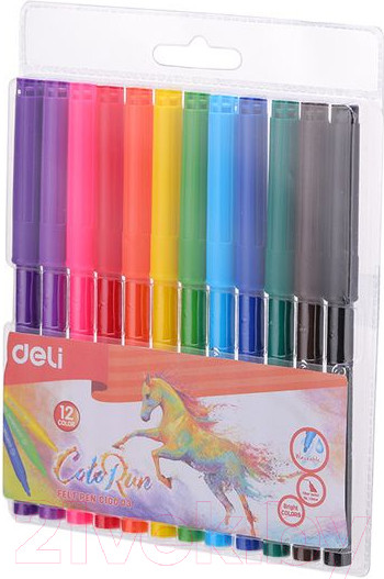 Изображение товара Фломастеры Deli Color Run / C10003 (12цв)