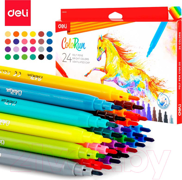 Изображение товара Фломастеры Deli C10020 (24цв)