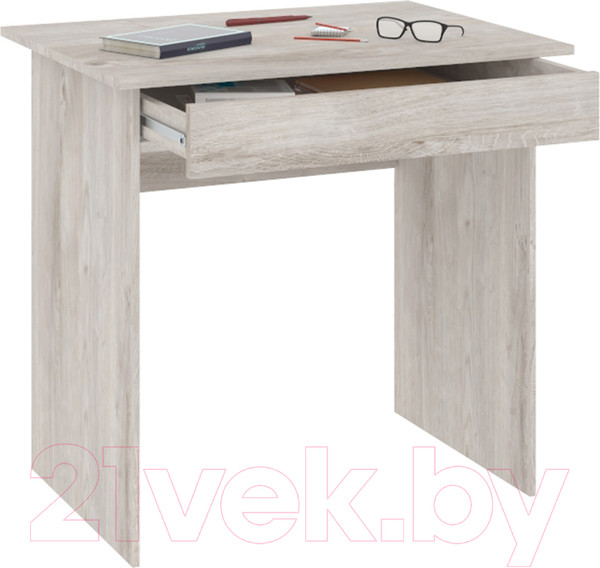 Изображение товара Письменный стол Кортекс-мебель Эльф 80-1ш (дуб монтерей)