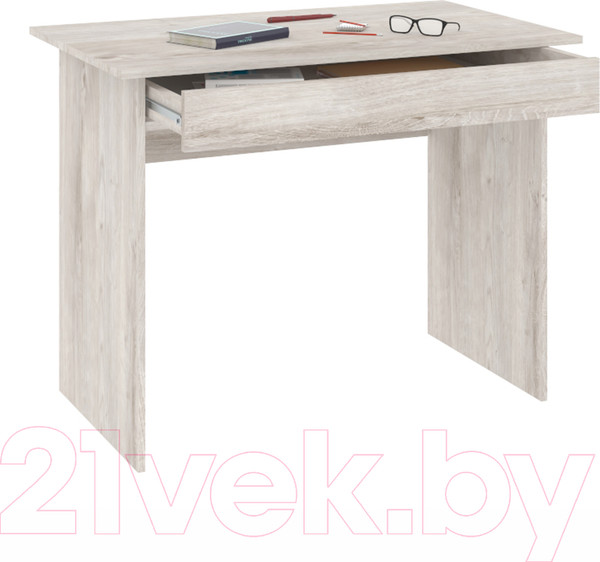 Изображение товара Письменный стол Кортекс-мебель Эльф 100-1ш (дуб монтерей)