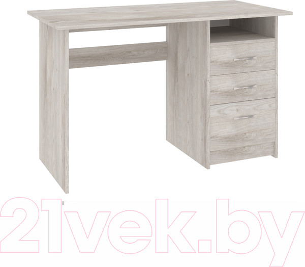 Изображение товара Письменный стол Кортекс-мебель Эльф 120-3ш (дуб монтерей)