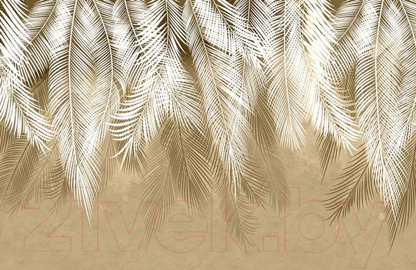 Изображение товара Фотообои листовые Citydecor Пальмовые листья (400x260, бежевый гранж)