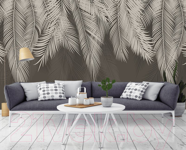 Изображение товара Фотообои листовые Citydecor Пальмовые листья (400x260, графит)