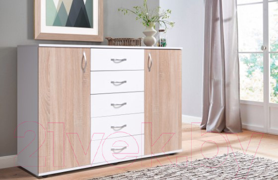 Изображение товара Тумба Мебель-Класс Мюнхен (белый/дуб сонома)