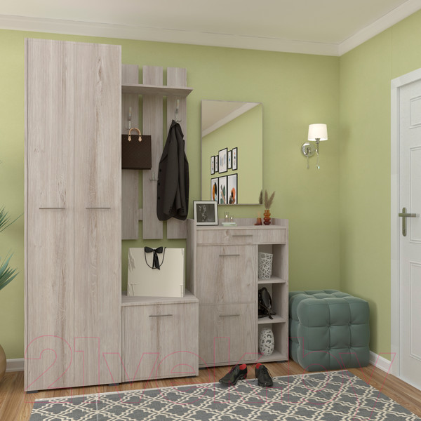 Изображение товара Вешалка для одежды Кортекс-мебель Лара ВП1 (дуб монтерей)