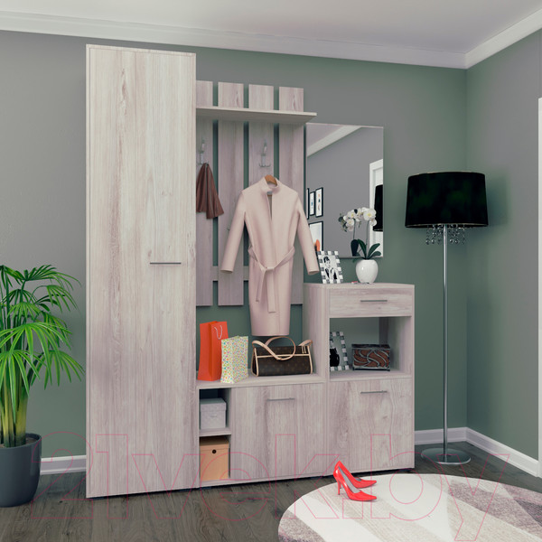 Изображение товара Вешалка для одежды Кортекс-мебель Лара ВП2 (дуб монтерей)