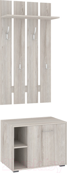 Изображение товара Секция в прихожую Кортекс-мебель Лара СП3 (дуб монтерей)