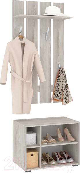 Изображение товара Секция в прихожую Кортекс-мебель Лара СП3 (дуб монтерей)