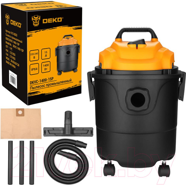 Изображение товара Профессиональный пылесос Deko DKVC-1400-15P / 015-0033