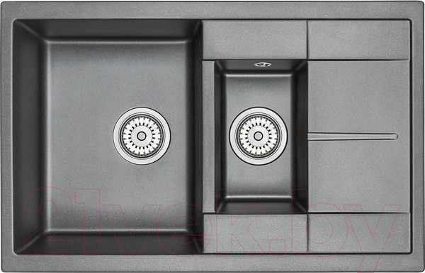 Изображение товара Мойка кухонная ZORG Luka 78-2 (серый бетон)