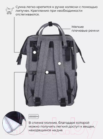 Изображение товара Набор сумок Rant Shopping Set / RB006 (Trends Grey)