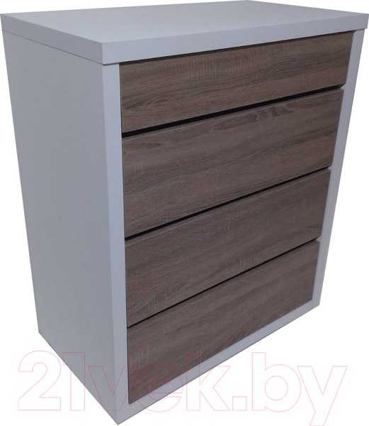 Изображение товара Комод Анрат К 800 (белый/дуб трюфель)