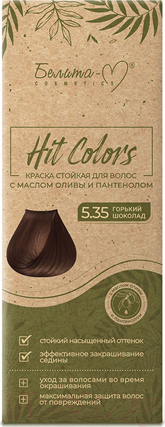 Изображение товара Гель-краска для волос Белита-М Hit Colors 5.35 (горький шоколад)