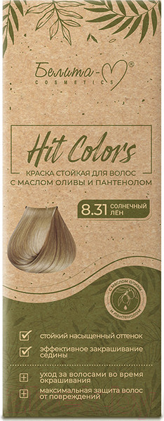 Изображение товара Гель-краска для волос Белита-М Hit Colors 8.31 (солнечный лен)