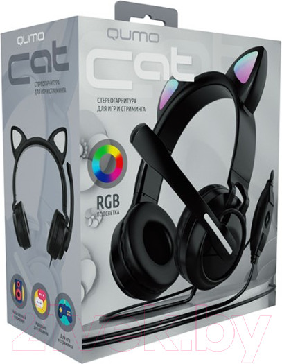Изображение товара Наушники детские Qumo Game Cat Black GHS 0034 / Q33034
