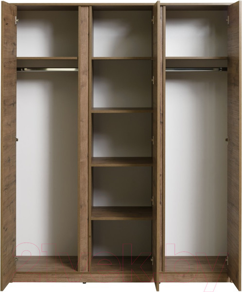 Изображение товара Шкаф Рэйгрупп Bromo 01.02 ДЗД 166x198x55 / ШР 01.02 VL (дуб веллингтон)