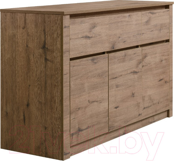 Изображение товара Тумба Рэйгрупп Bromo КО-06 3D3Y 129.9x80x45 / КО-06 VL (дуб веллингтон)
