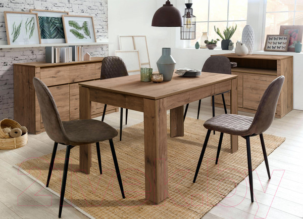 Изображение товара Обеденный стол Рэйгрупп Bromo СТО-11 120x77x80 / СТО-11 VL (дуб веллингтон)