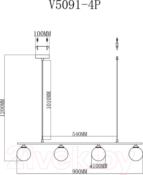 Изображение товара Люстра Moderli Lingdal / V5091-4P