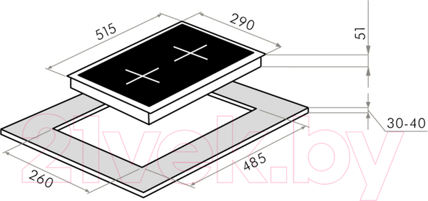 Изображение товара Газовая варочная панель Maunfeld EGHG.32.1EB/G