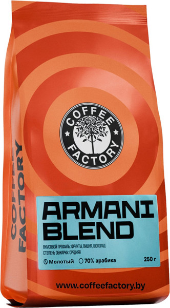 Изображение товара Кофе молотый Coffee Factory Армани Бленд (250г)