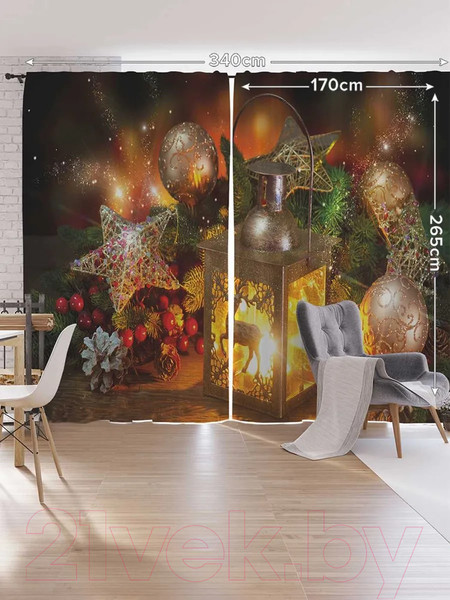 Изображение товара Комплект штор JoyArty Oxford DeLux Огненный сувенир / pox_21430 (170x265)