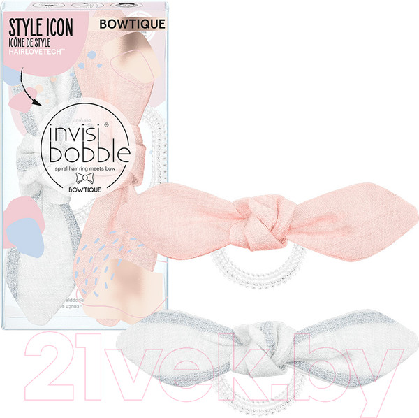 Изображение товара Набор резинок для волос Invisibobble Bowtique Duo Nordic Breeze Lemming Go